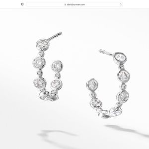 David Yurman Starlight Hoop Earrings with Diamonds